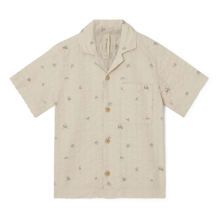 garbo&friends Chemise Fleurie Seersucker | Ecru
