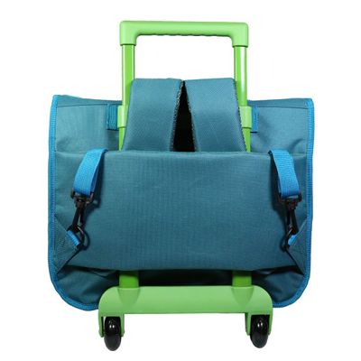 Cartable à roulettes Minecraft 38 cm - 2 compartiments - vert - Bagtrotter