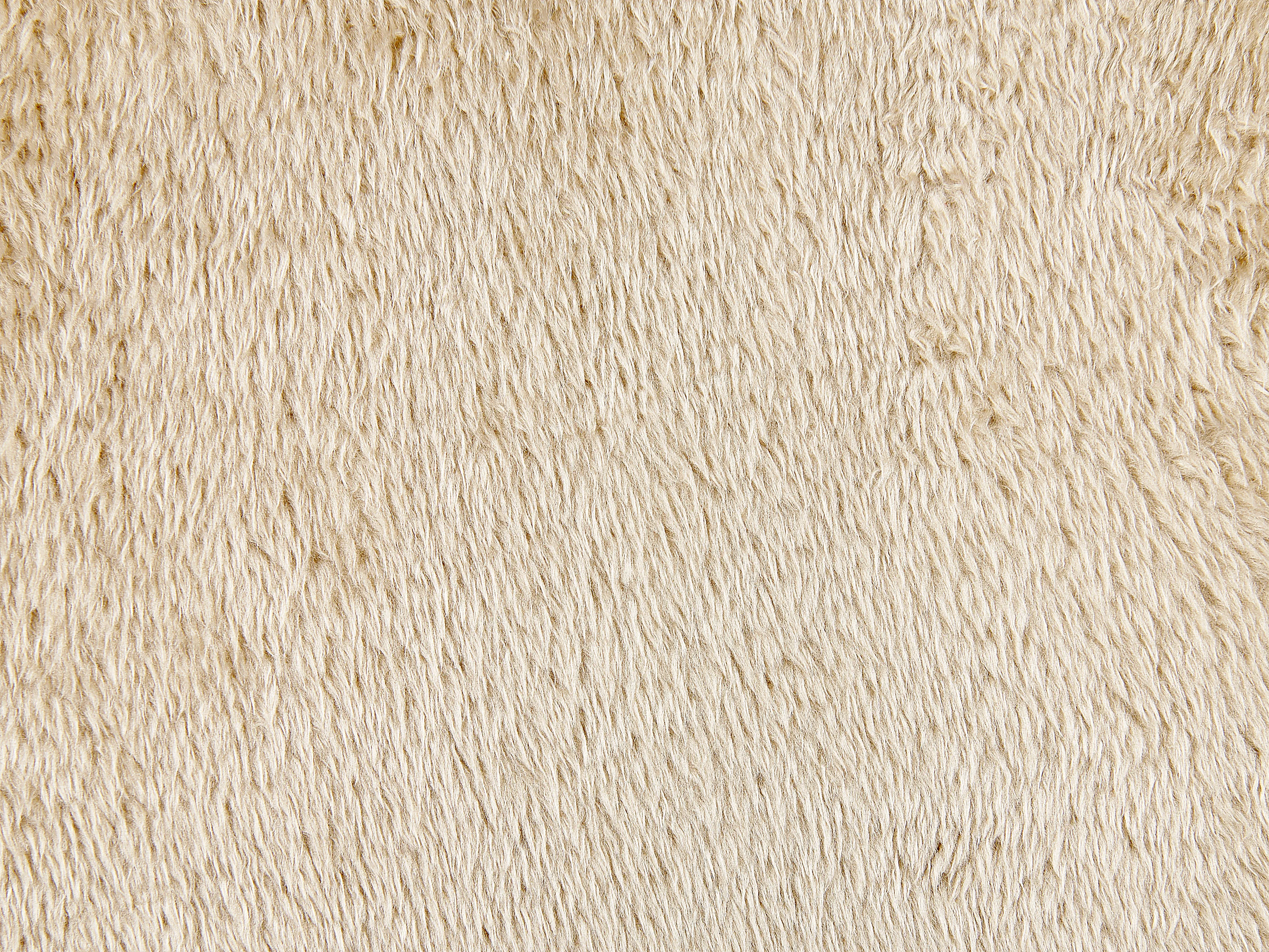 Set van 2 sierkussens PILEA Nepbont 45 x 45 cm Beige effen