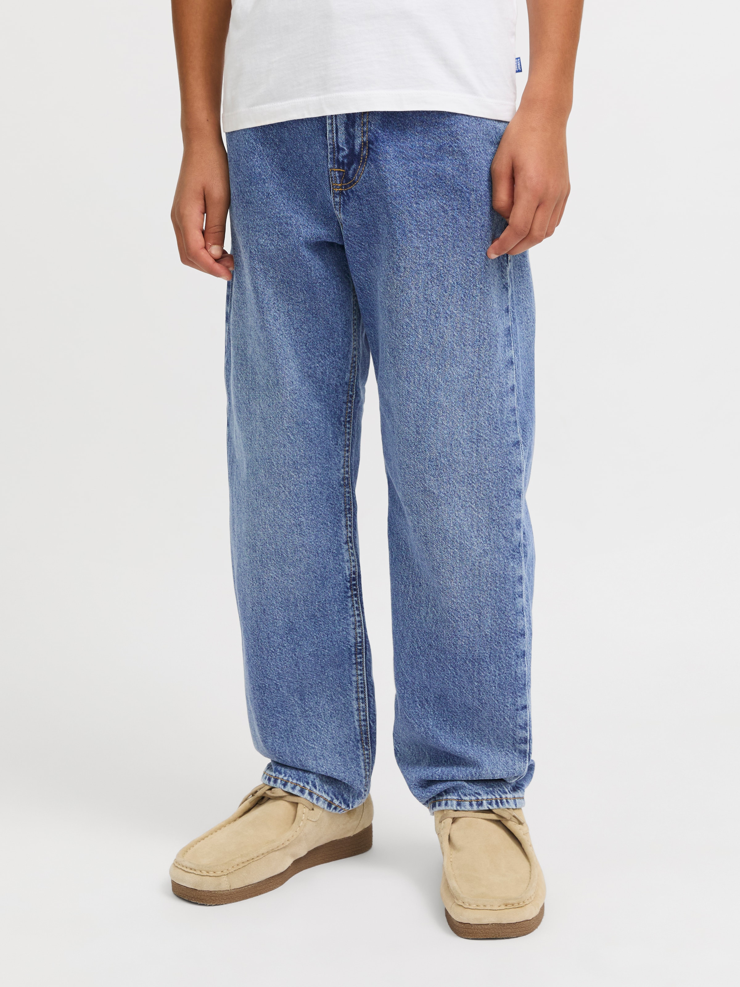 Jack & Jones Junior Relax-fit-Jeans »JJICHRIS mit Abriebeffekten und hohem Tragekomfort« Abriebeffekte, modisch, relaxed fit, Denim