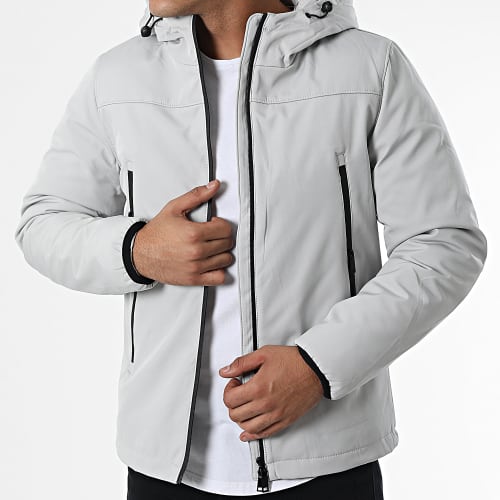 Veste Zippée Capuche Gris