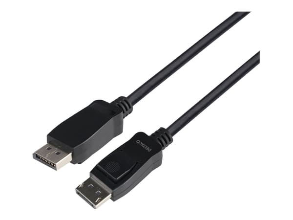 DELTACO - DisplayPort kabel - DisplayPort (han) til DisplayPort (han) - DisplayPort 1.4 - 2 m - halogenfri - sort