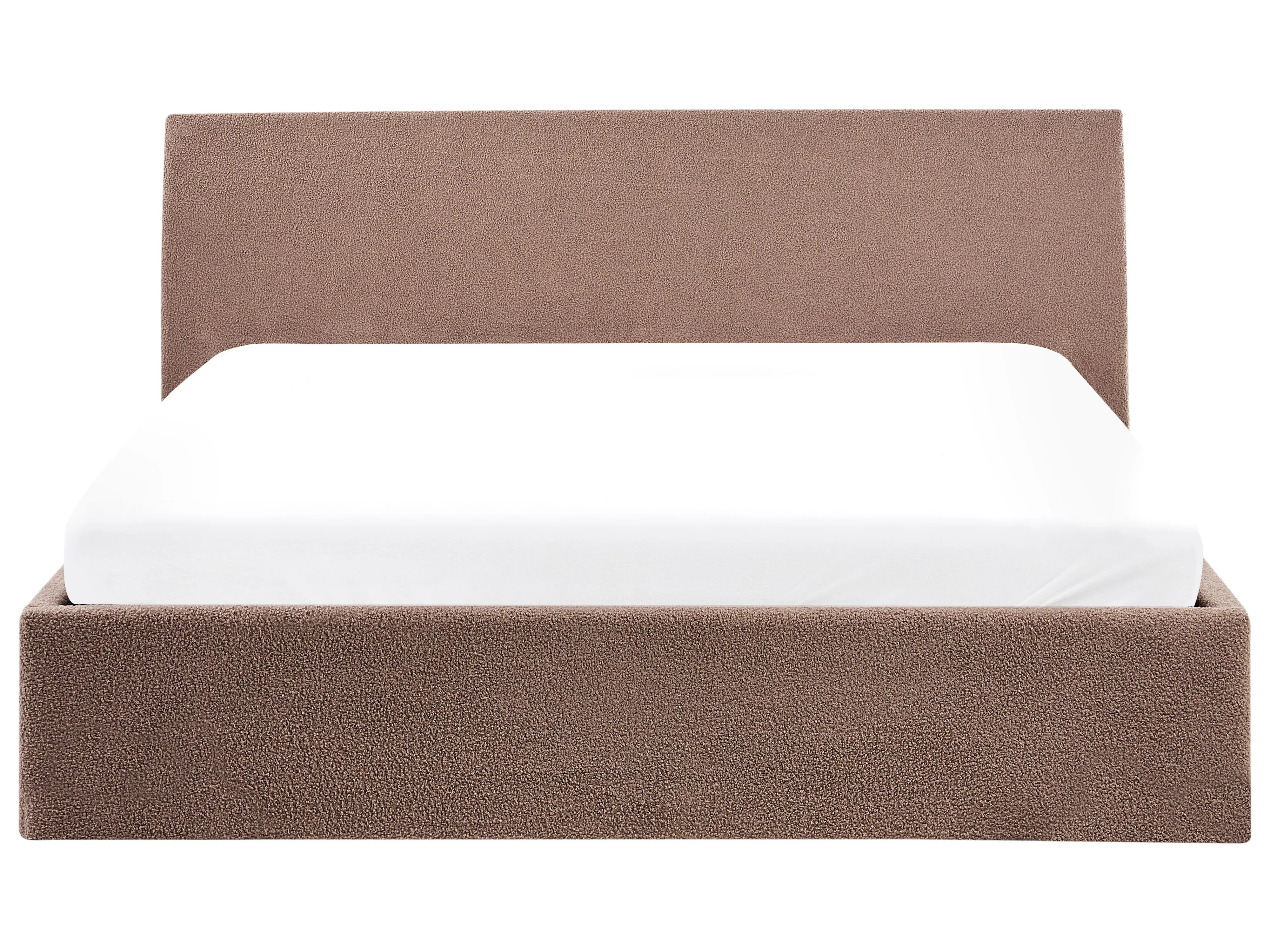 Bed met opbergruimte Bouclé ORBEY 180 x 200 cm Bruin