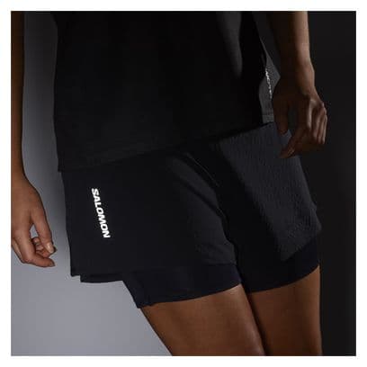 Short 2-en-1 Salomon Sense Aero Noir Femme