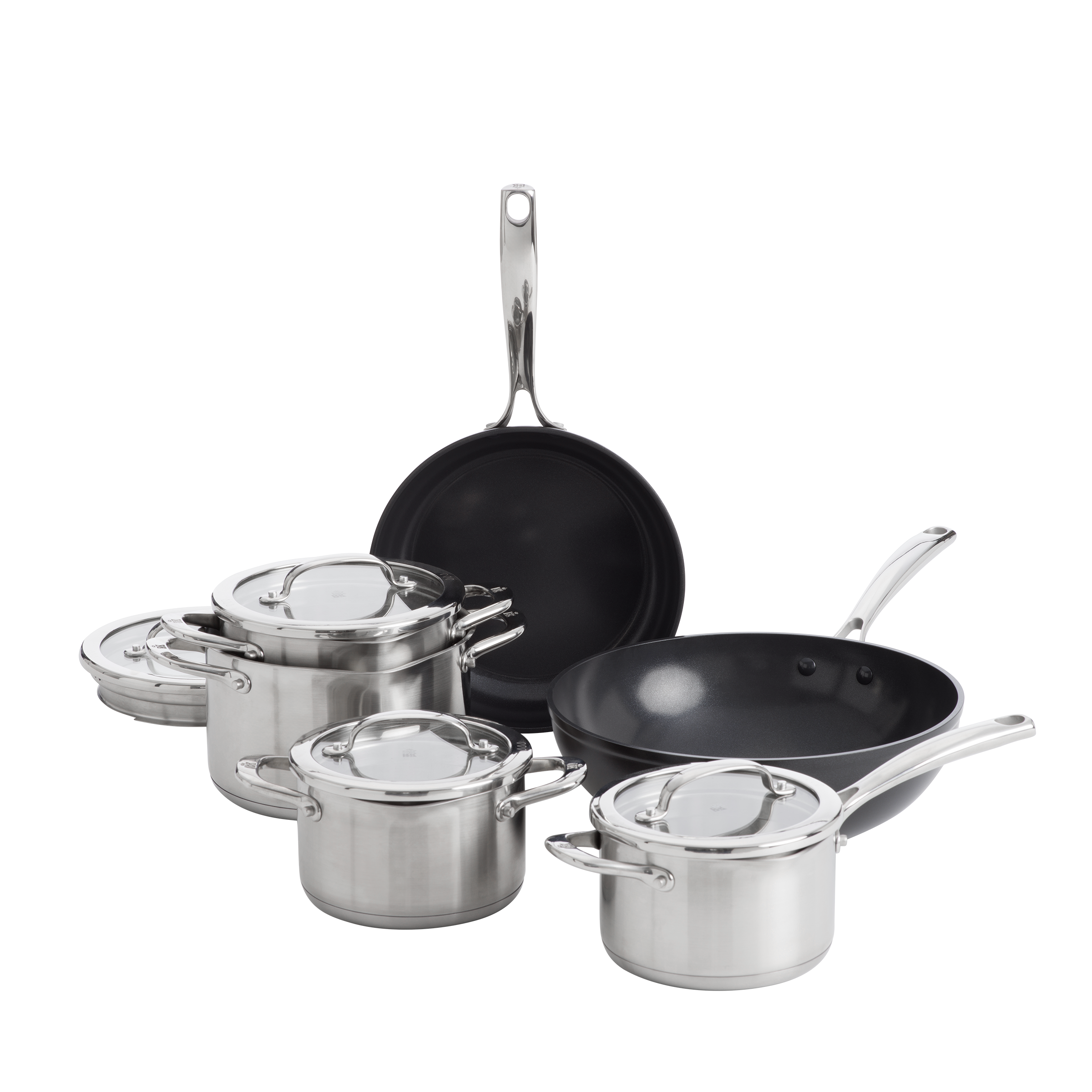 Twist RVS 4-delige set   2-delige pannen set