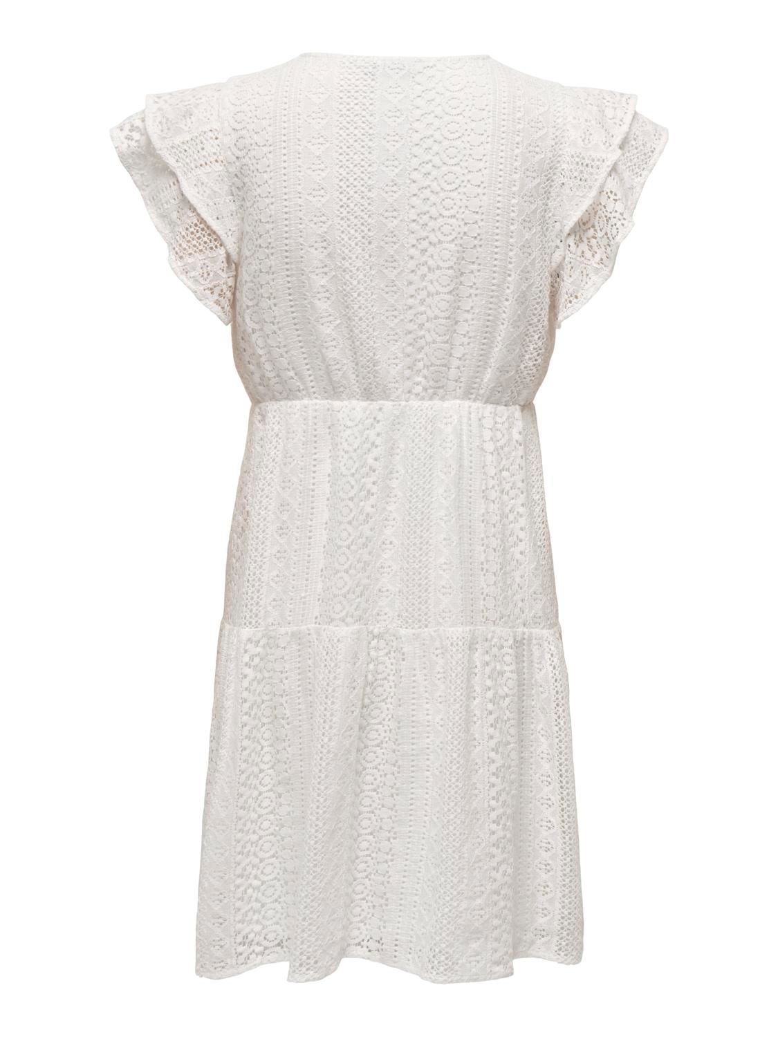 ONLHELENA Kurzes Kleid Cloud Dancer