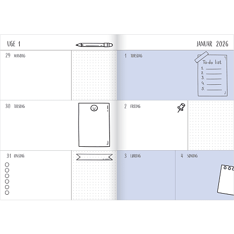 Kalender 2026 - doodle