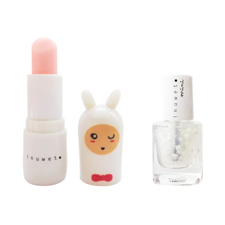Inuwet Coffret duo vernis et baume à lèvres | Blanc