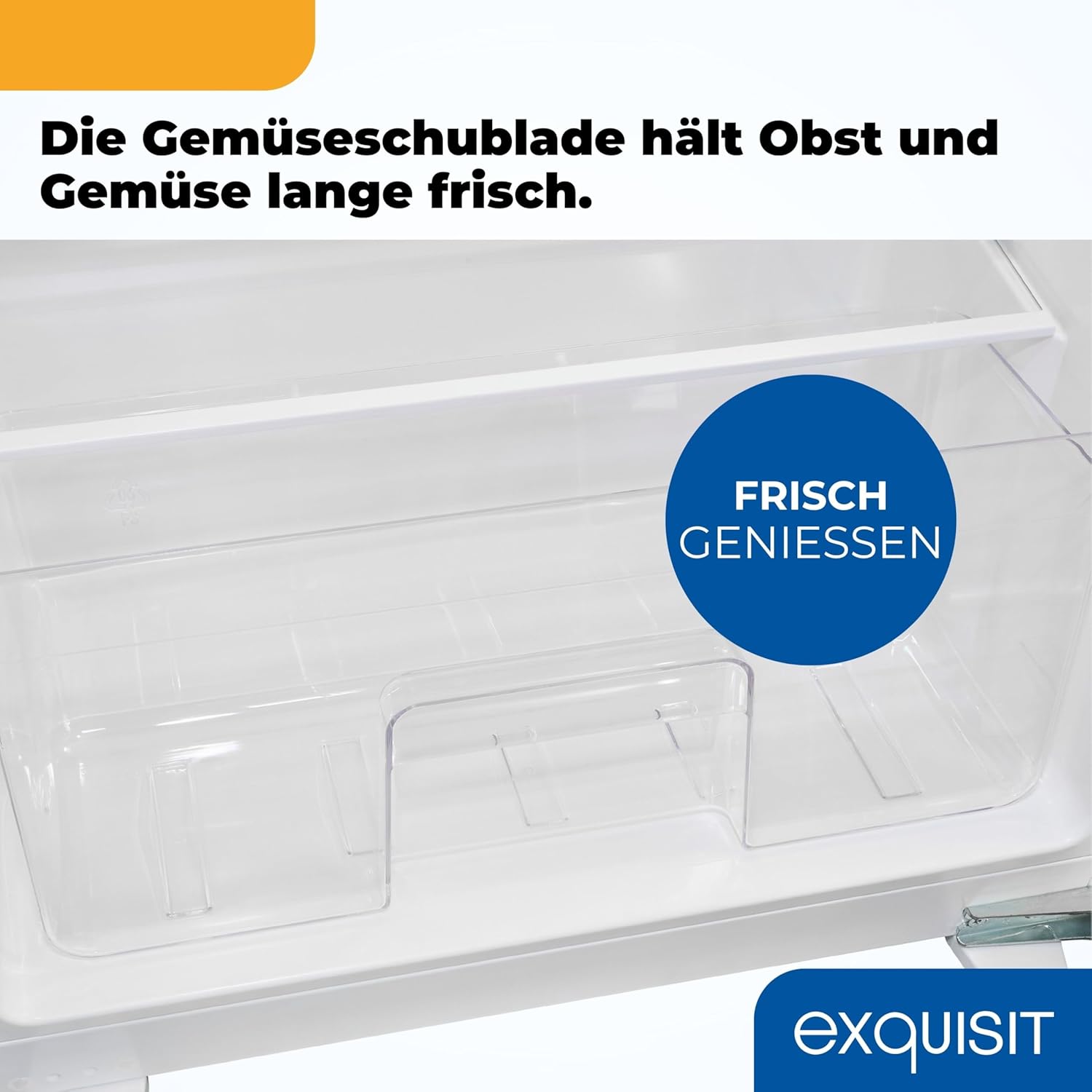 Exquisit Einbaukühlschrank mit Gefrierfach | 119 l Nutzinhalt, Energieklasse E, 40 dB(A) | kompakte Bauform, 4-Sterne-Gefrierfach, LED-Beleuchtung, elektronische Regelung | EKS5131-4-FE-090E