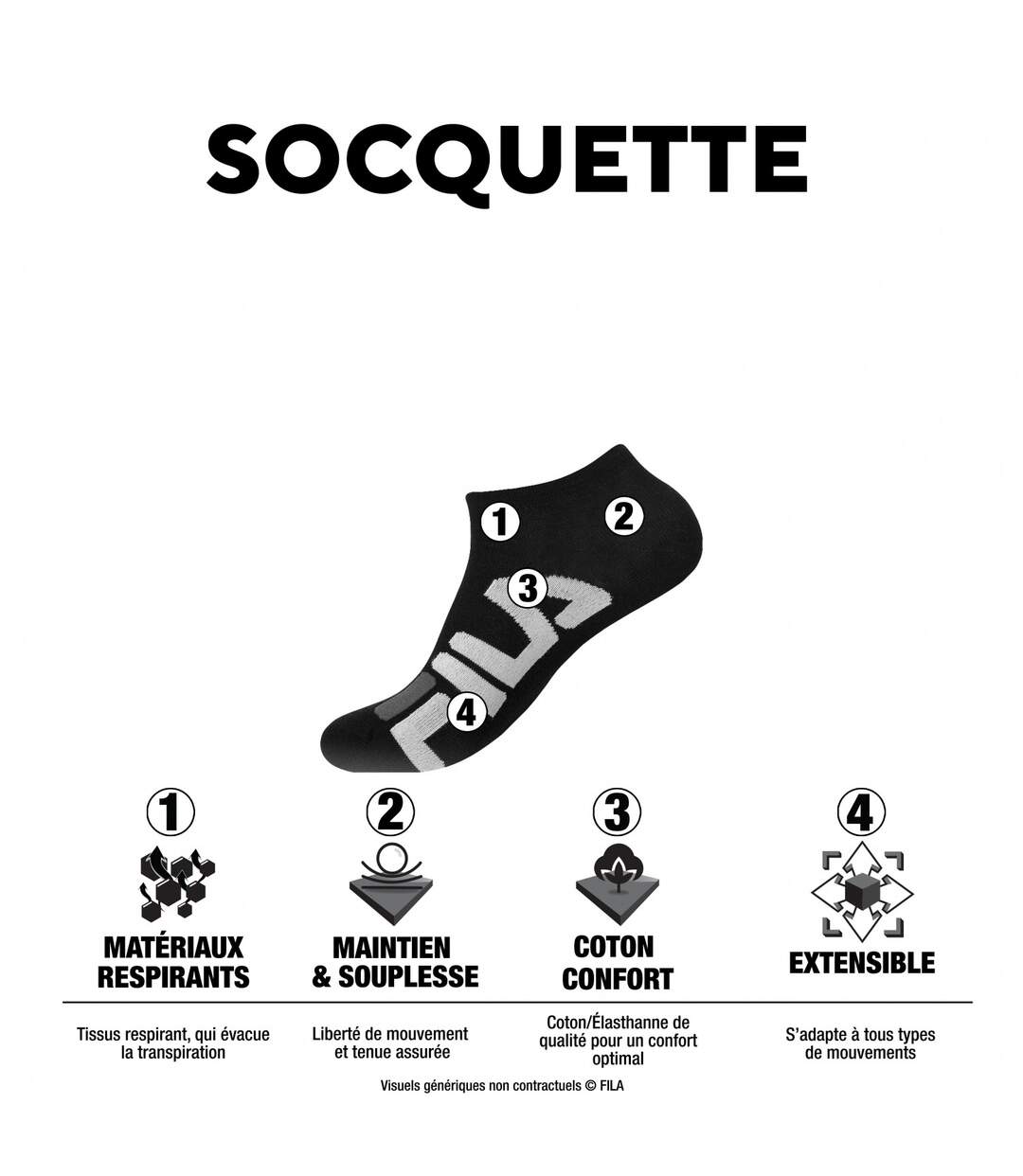 Lot de 12 Paires de Chaussettes Socquettes homme