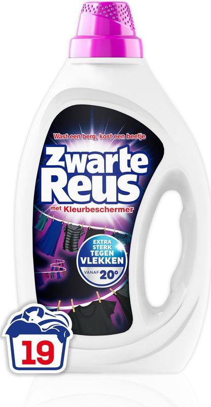 Zwarte Reus Gel - Vloeibaar Wasmiddel - Voordeelverpakking - 6 x 19 Wasbeurten