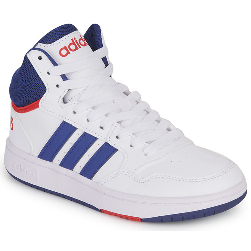 Adidas Sportswear - HOOPS MID 3.0 K - Blanc / Bleu / Rouge