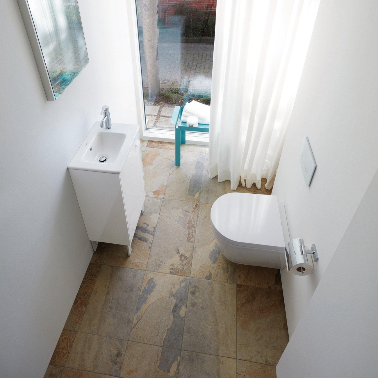 Duravit Starck Me compact randloos toilet met softclose zitting wit glans