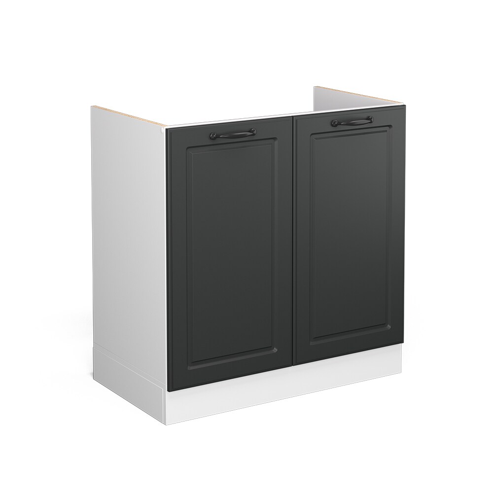 Vicco Spülenunterschrank Küchenschrank Küchenzeile Landhaus R-Line 80 cm Weiß-Anthrazit
