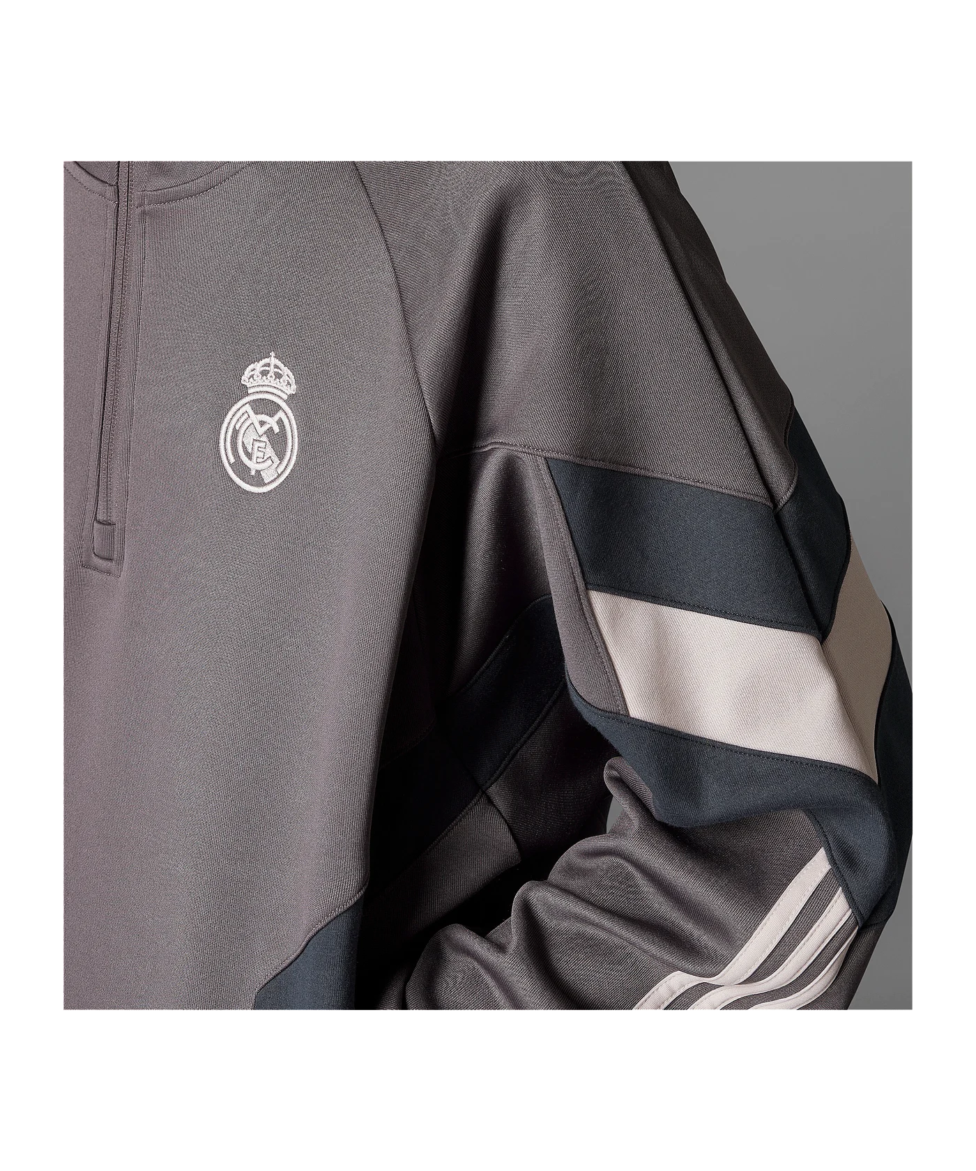 adidas Originals Real Madrid HalfZip Sweatshirt Braun