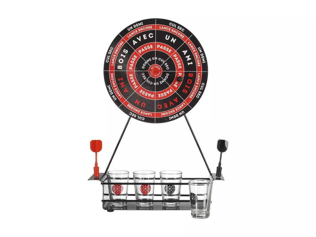 Jeu à boire fléchettes avec cibles