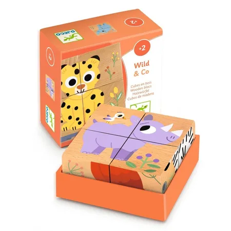 Djeco Holzpuzzle: Wild & Co, 4 Teile