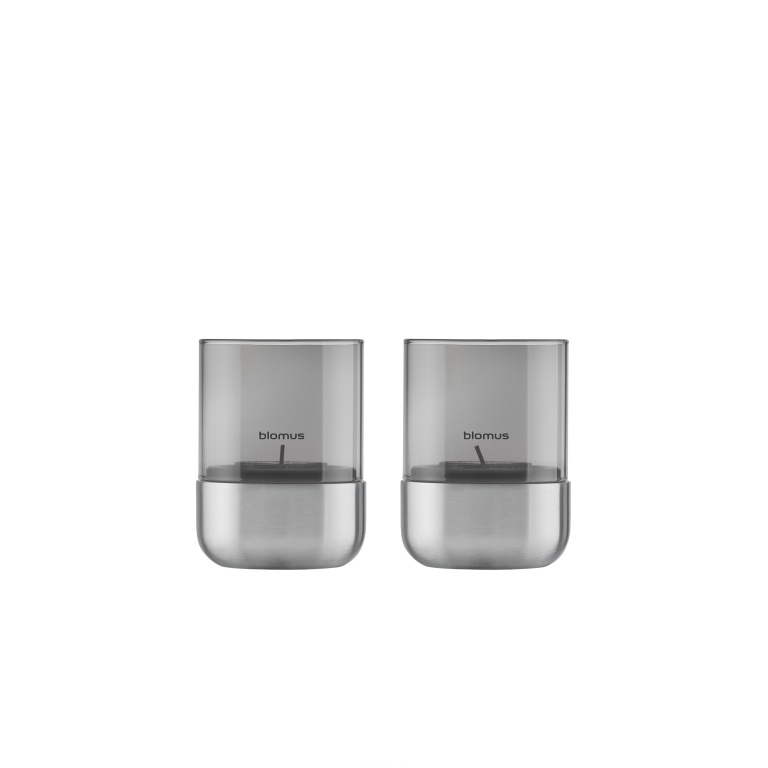 Blomus Calma waxinelichthouder XS set van 2 Steel Gray