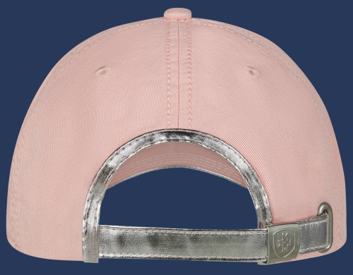 Baseball-Cap Baumwolle, Pink/Silver