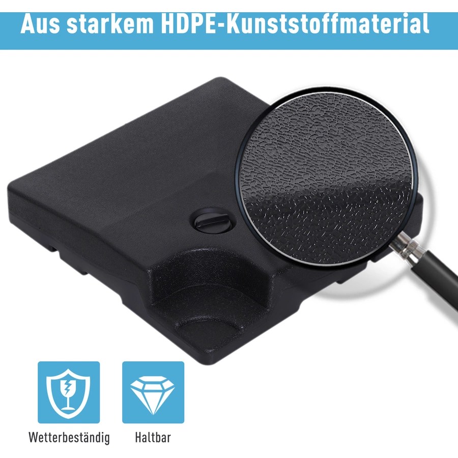 Outsunny Gartenschirmständer als 4-teiliges Set schwarz