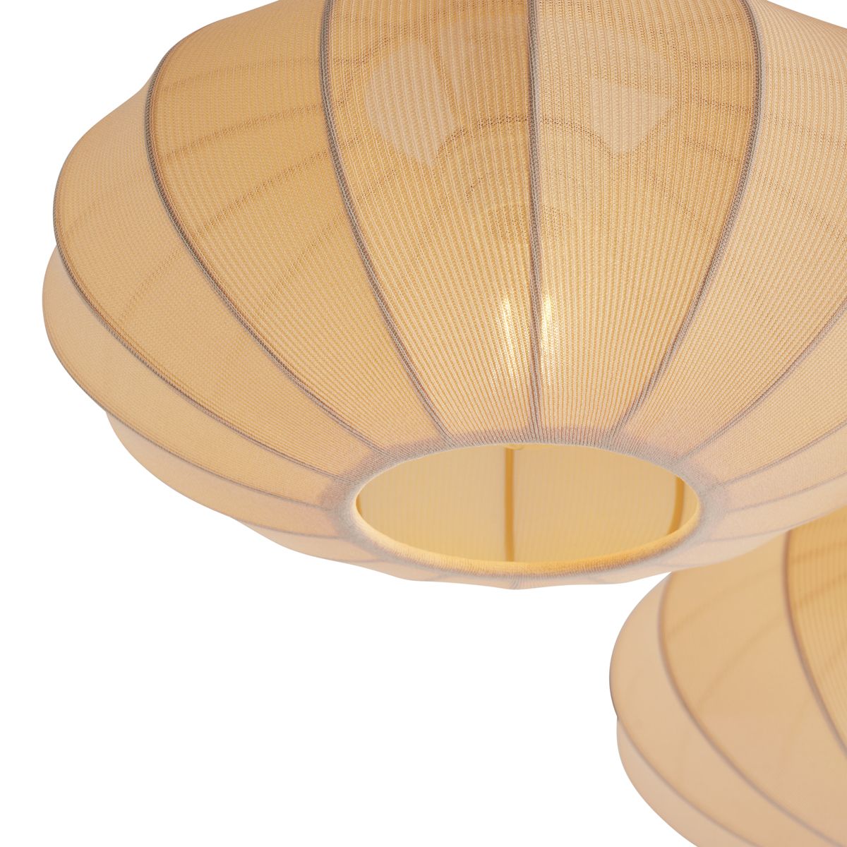 Japandi plafondlamp beige 3-lichts - Multi Bida