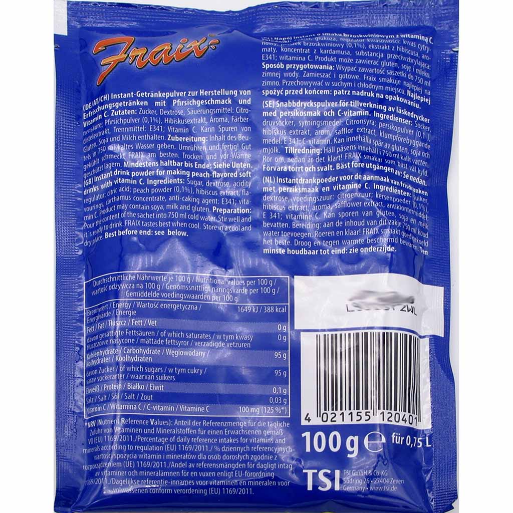 2,5kg Fraix Instant Getränkepulver Pfirsich (25x100g) MHD:30.4.26
