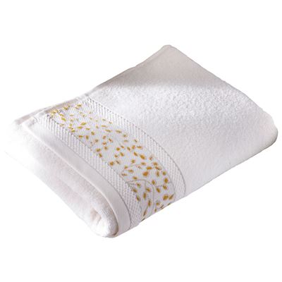 Linge de toilette liteau fleurs - 450 g/m²