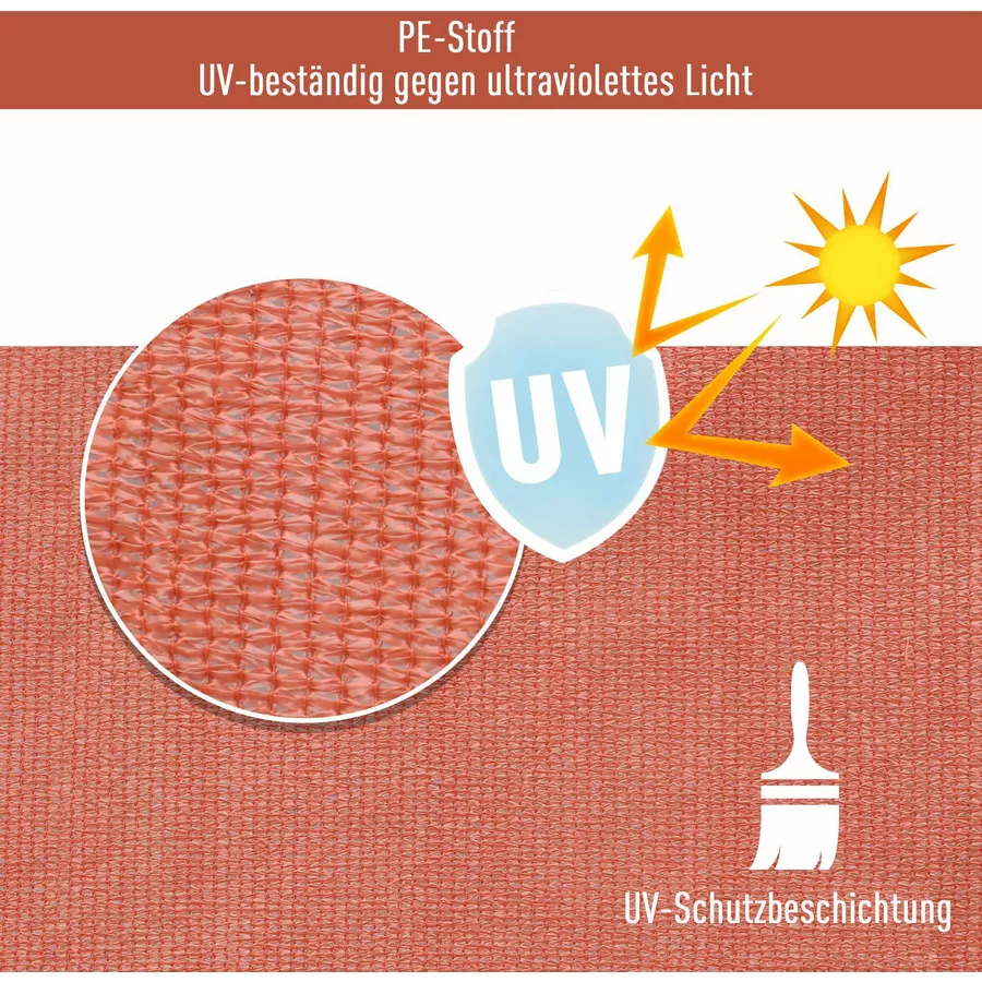 Outsunny Sonnensegel als Dreieck rot