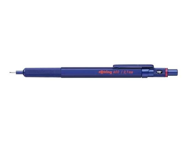Rotring 600, Blå, Metal, HB, 0,7 mm, Sekskantet, Metal