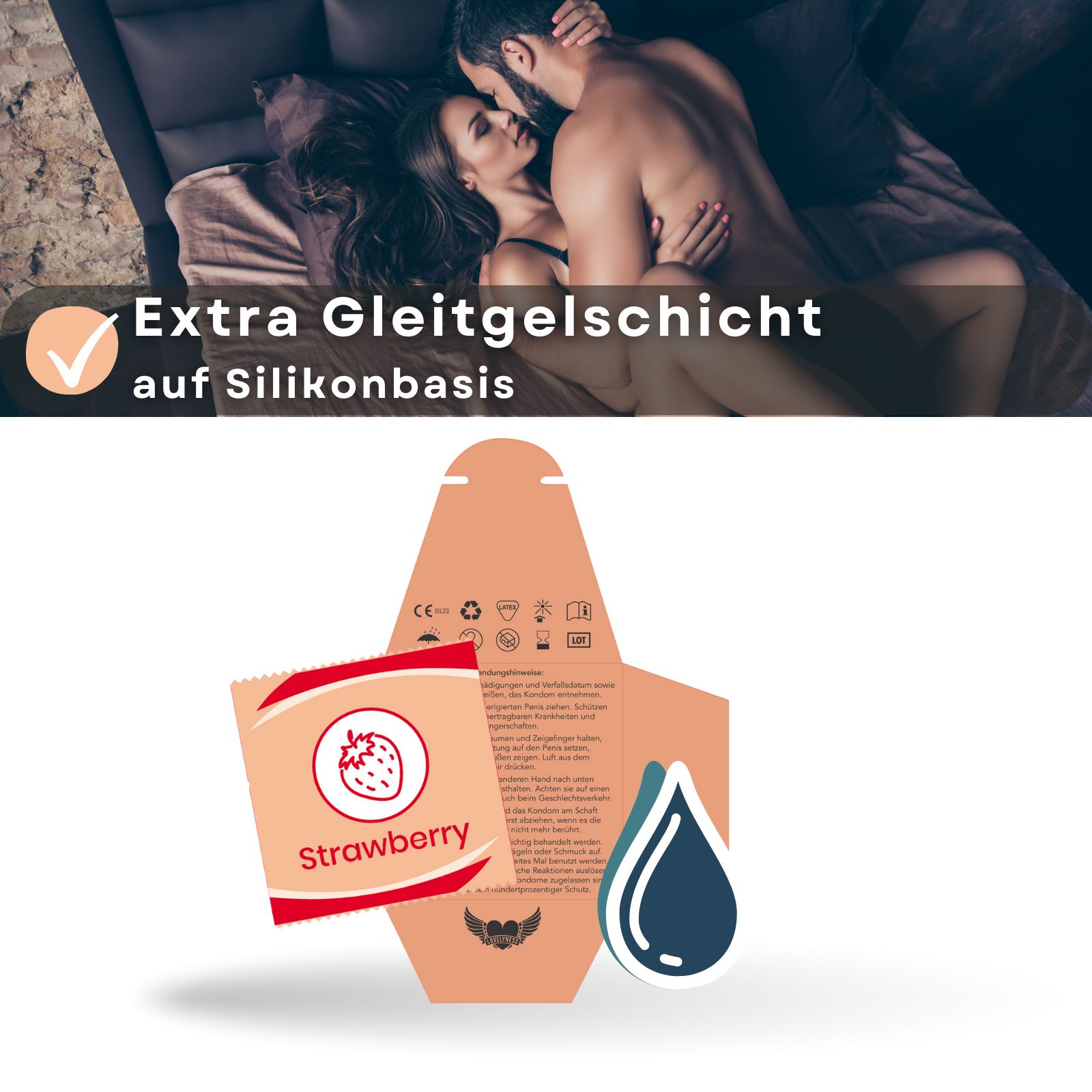 Lovelyness - Kondome mit Geschmack Erdbeere