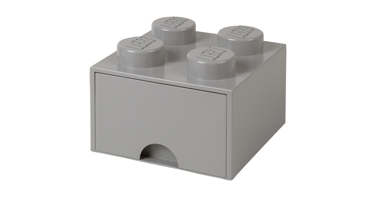 Room CopenhagenLEGO Brick Drawer 4 Grijs opbergdoos  (Grijs)