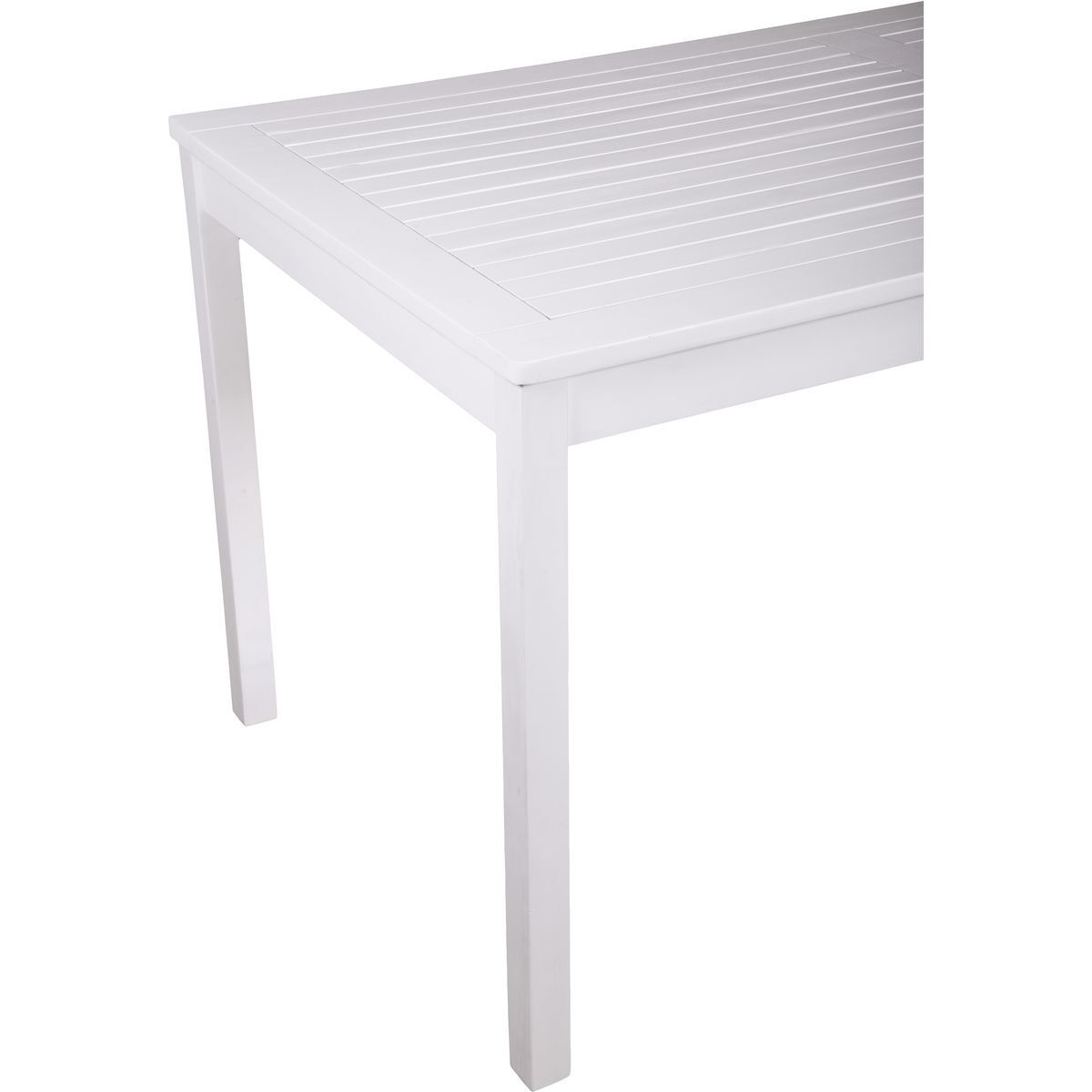Gartentisch MALMA - white washed - Eukalyptusholz massiv - 80x165 cm