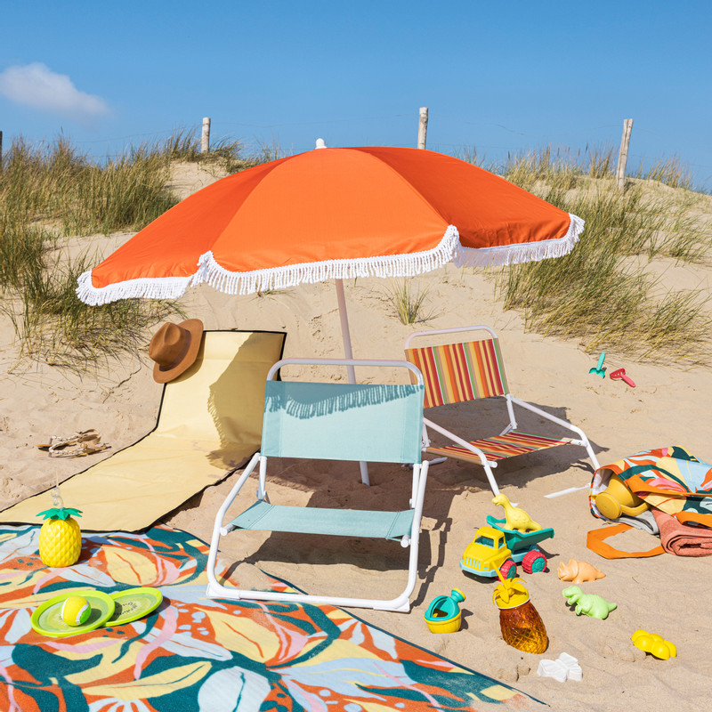 Strandparasol Tess - blauw - ø150x180 cm
