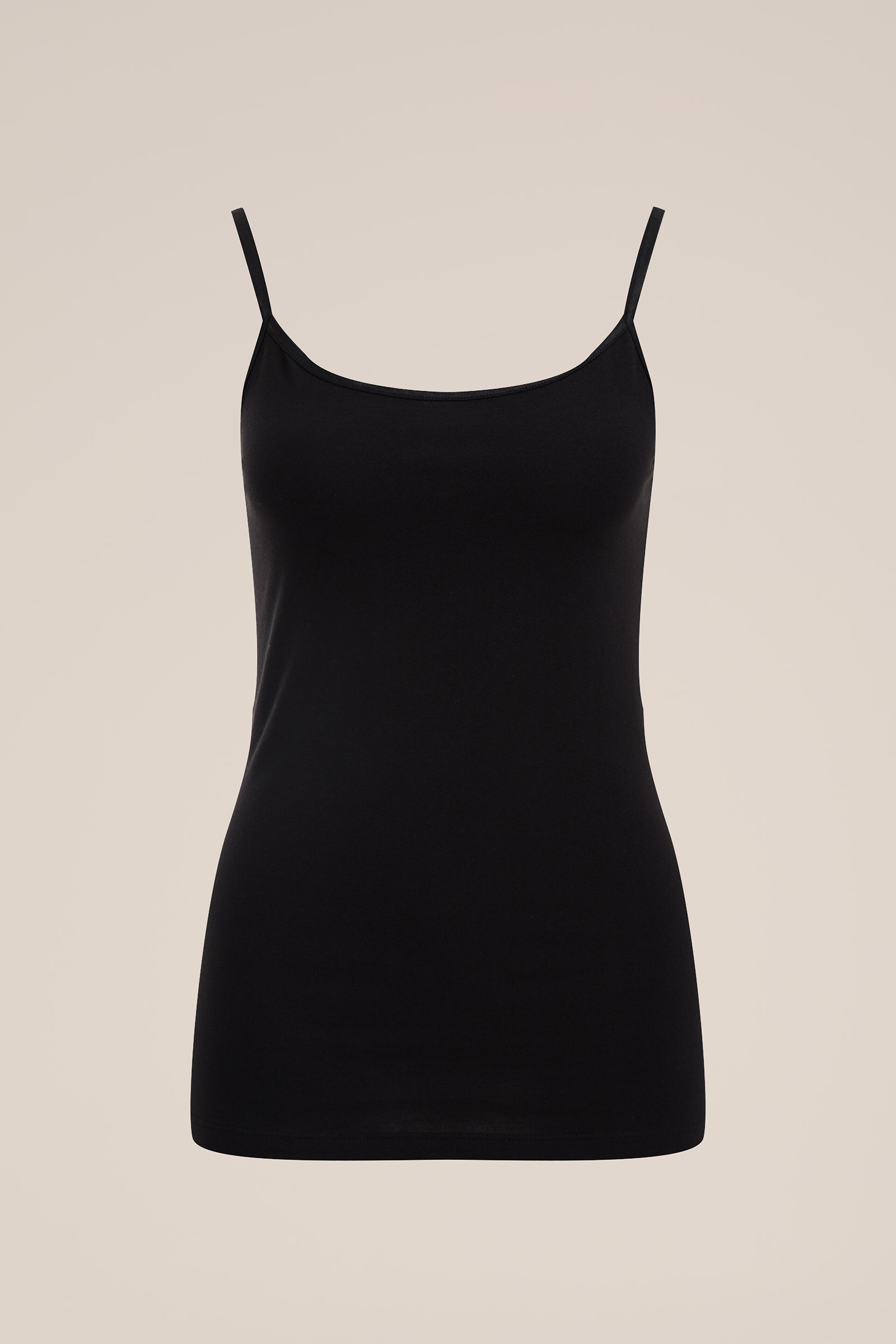singlet van katoen WE Fashion Zwart