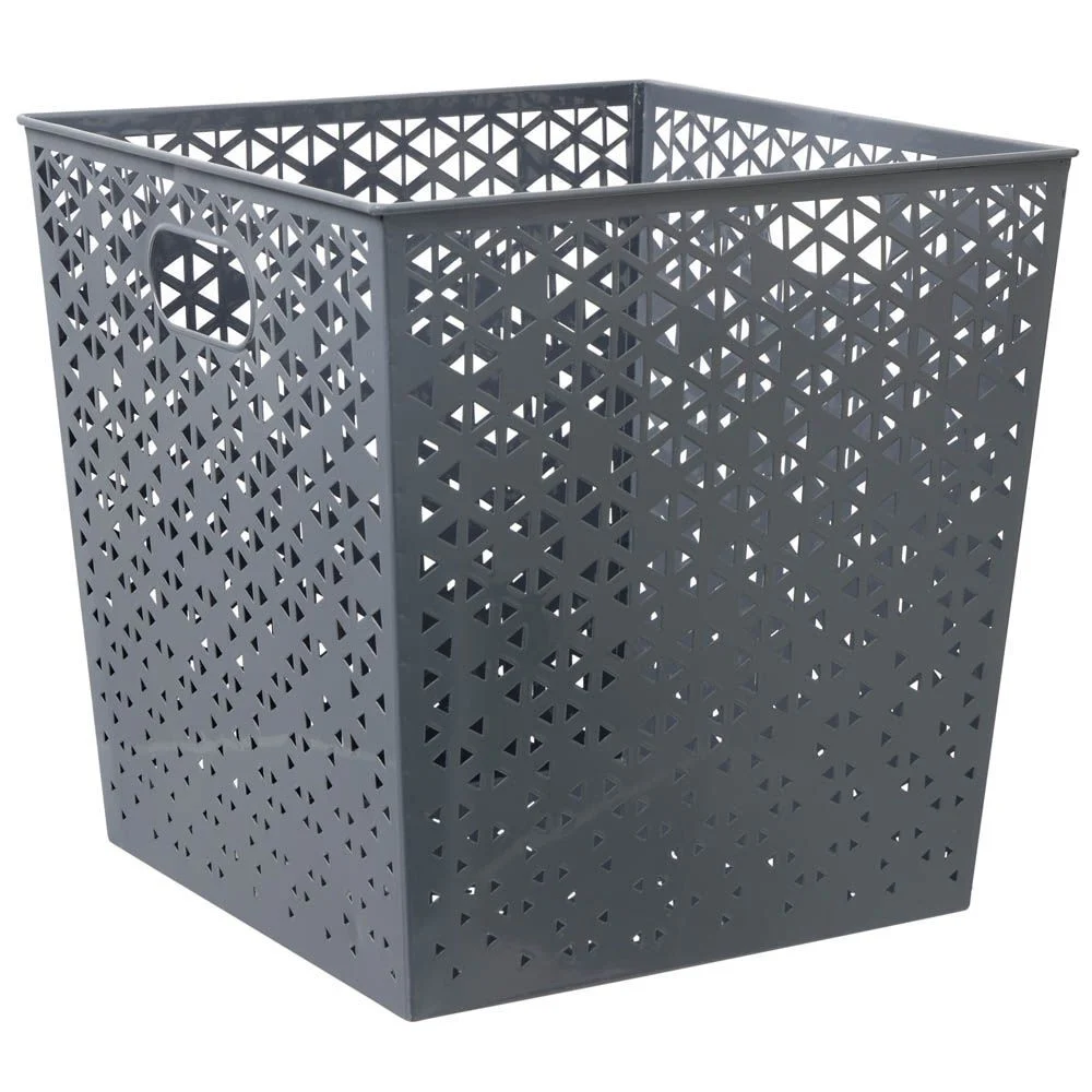 Panière Box Cube 30x30x30cm métal perforé - 3 coloris