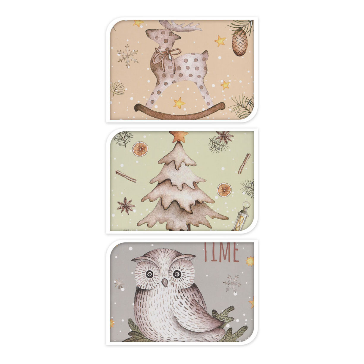Geschenktas Winter Print, 34cm