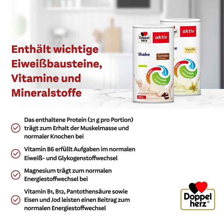 Doppelherz Abnehm Shake Vanille Pulver, 500 g