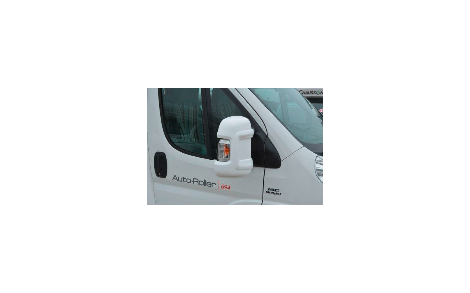 Milenco Falcon Spiegelabdeckungen für Fiat Ducato, Peugeot Boxer und Citroen Relay ab 2007 mit langen Armspiegeln 2 Stück Schwarz