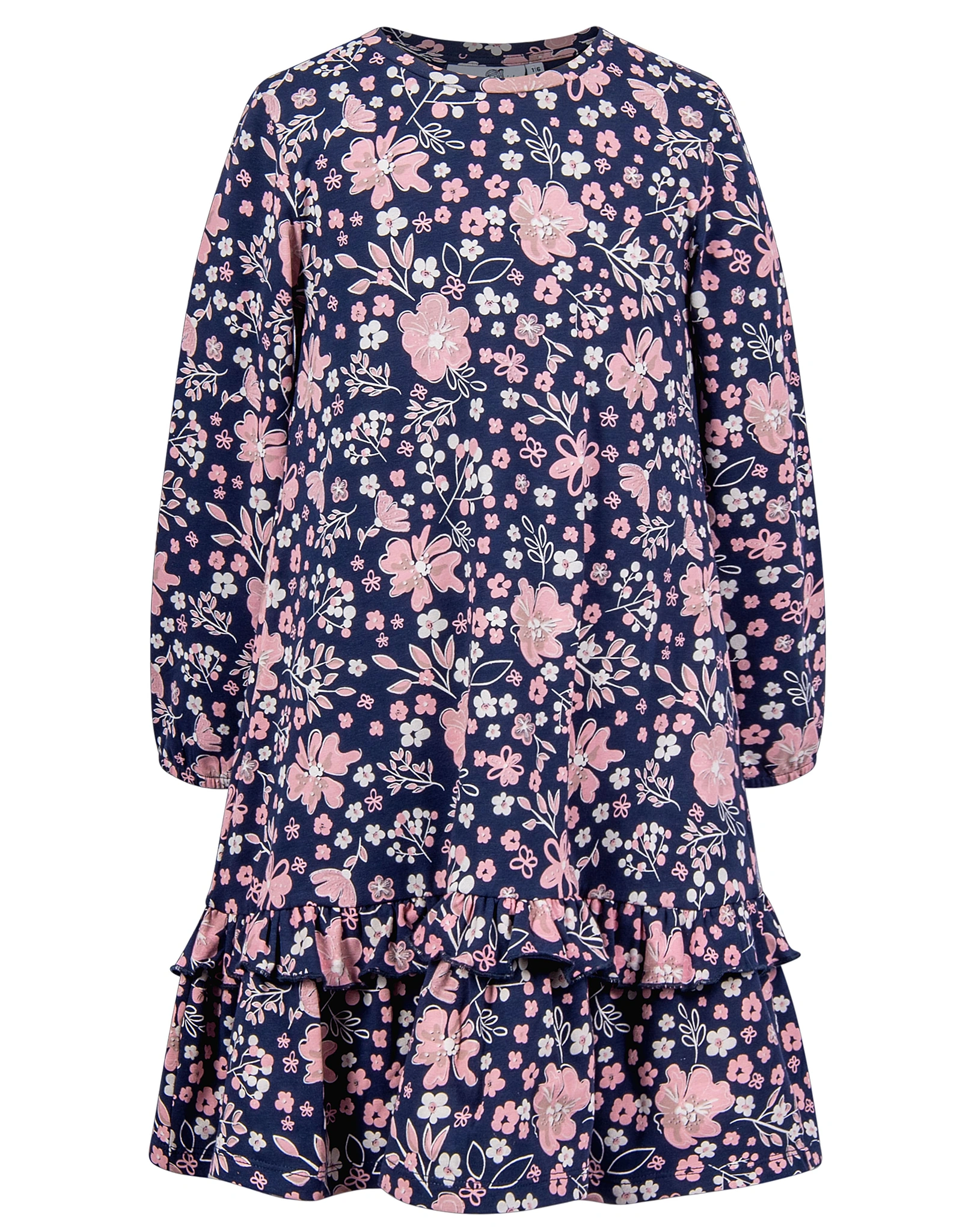 Langarmkleid FLORAL AUTUMN in navy