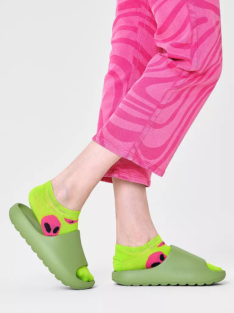 HAPPY SOCKS Herren Sneaker Socken ALIEN green grün