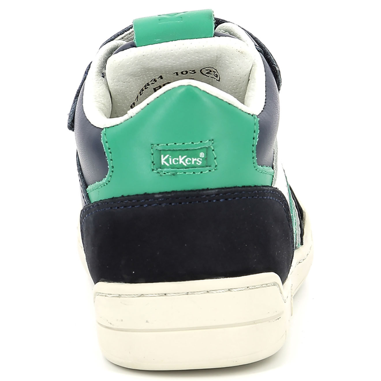 Kickers Baskets en Cuir Wincky Cdt marine/vert/bleu