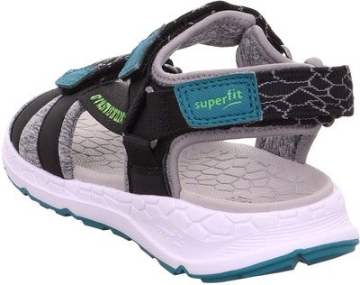 Superfit Criss Cross Sandaler, Black/Green