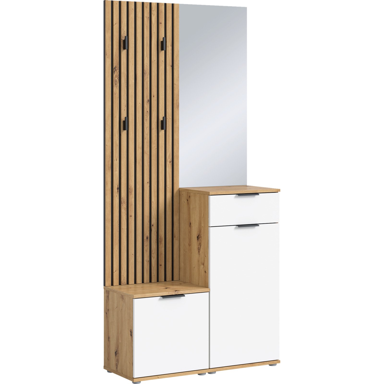 Kompakt-Garderobe Lian Dekor Eiche Artisan 88 x 195 x 35 cm