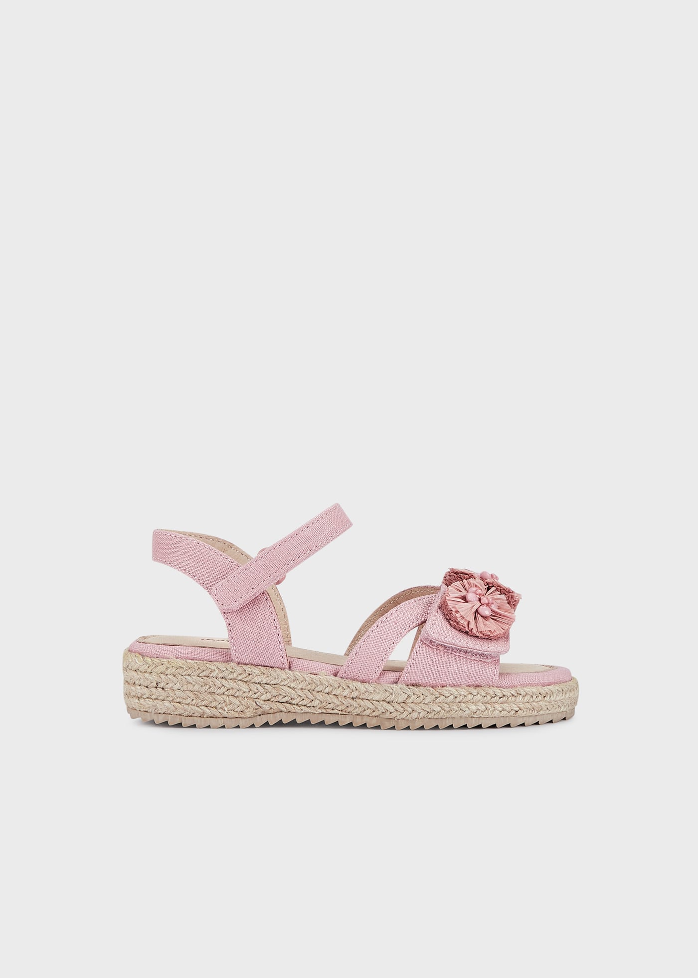 Sandália espadrille com estampa floral para menina