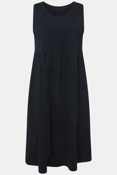 Jerseykleid, Taschen, A-Linie, Rundhals, ärmellos