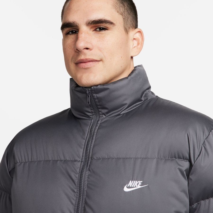 Nike Manteau d'Hiver Therma-FIT Club Puffer - Gris/Blanc