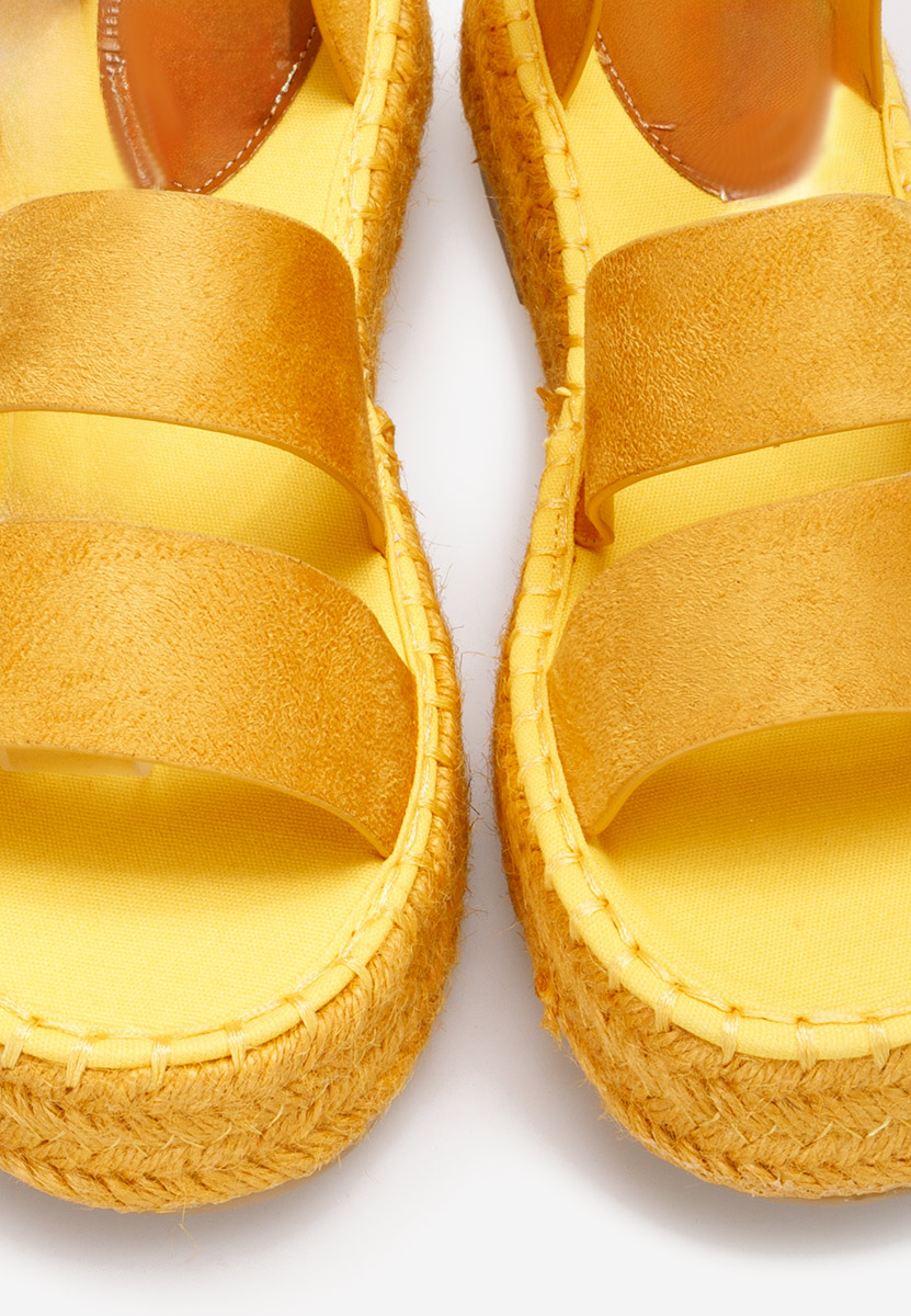 Sandales à plateforme jaunes Coraline