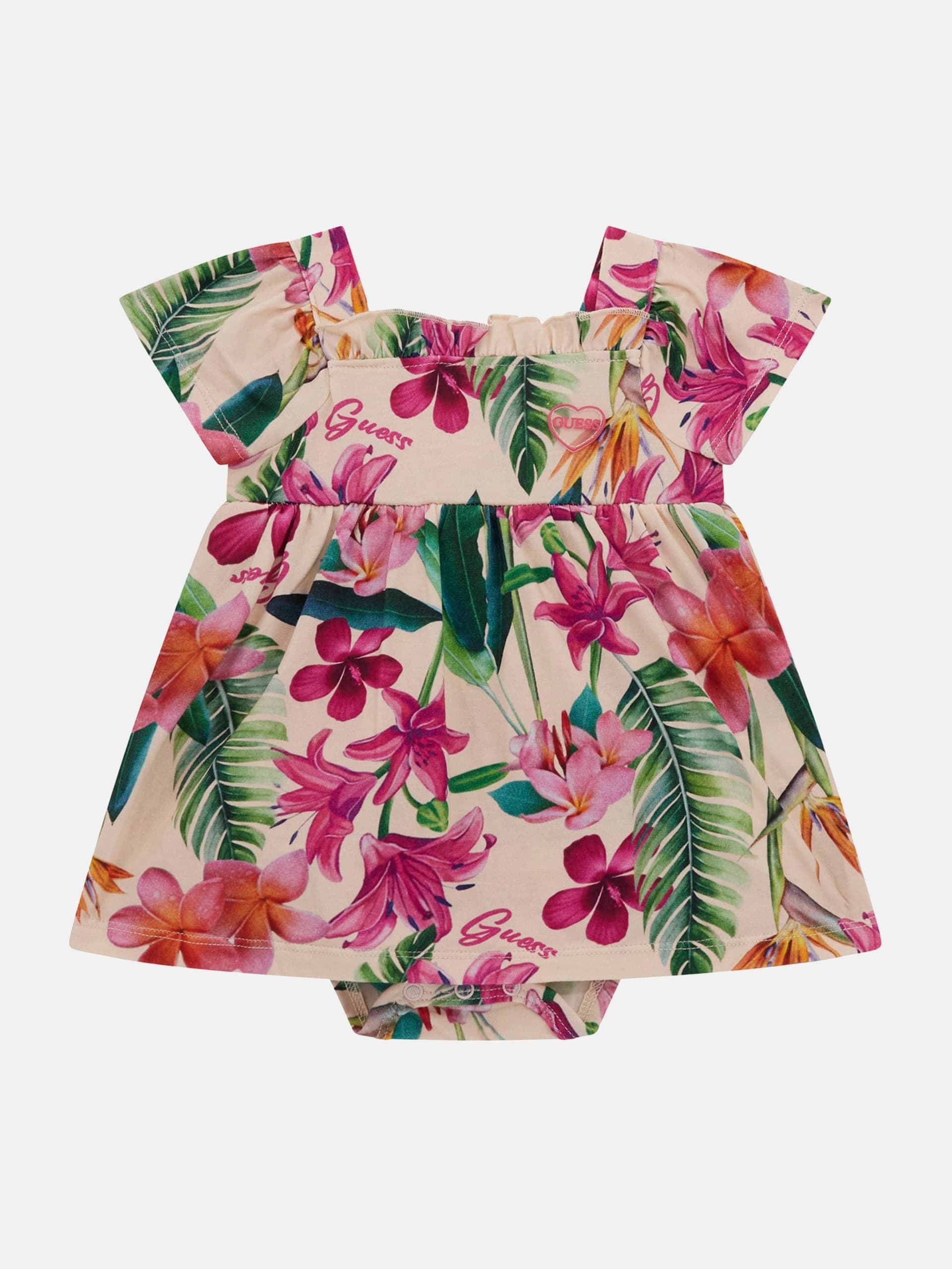 Vestido body floral ecológico (0-12 meses)
