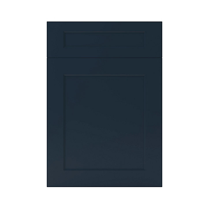 Façade de cuisine 1 porte et 1 tiroir Artemisia bleu mat l. 50 cm x H. 72 cm GoodHome