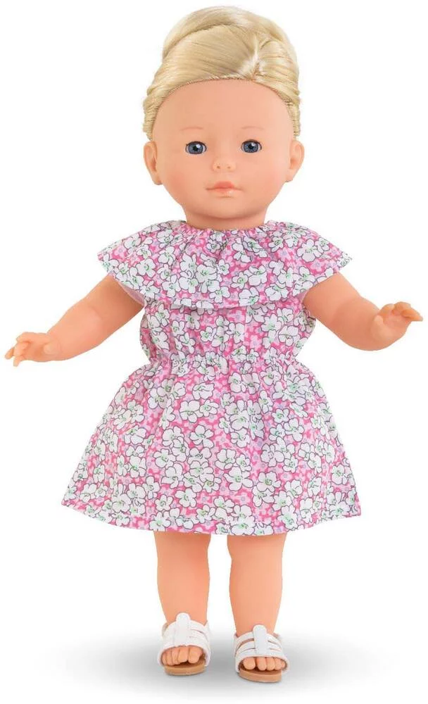 MA COROLLE - ROBE FLEURIE ROSE - VETEMENT POUR POUPEE - COROLLE VETEMENTS